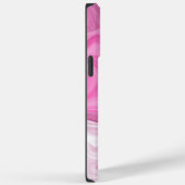 Roze en witte faux marmer Case-Mate iPhone case (Achterkant / Rechts)