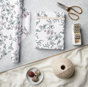Roze en witte flaconhouder en drager voering cadeaupapier