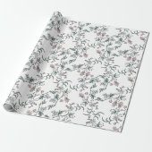 Roze en witte flaconhouder en drager voering cadeaupapier (Uitgerold)