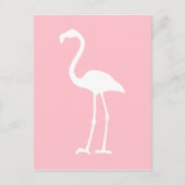Roze en witte flamingo briefkaart (Voorkant)