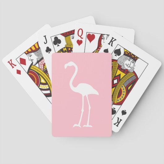 Roze en witte flamingo pokerkaarten (Achterkant)
