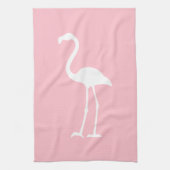 Roze en witte flamingo theedoek (Verticaal)