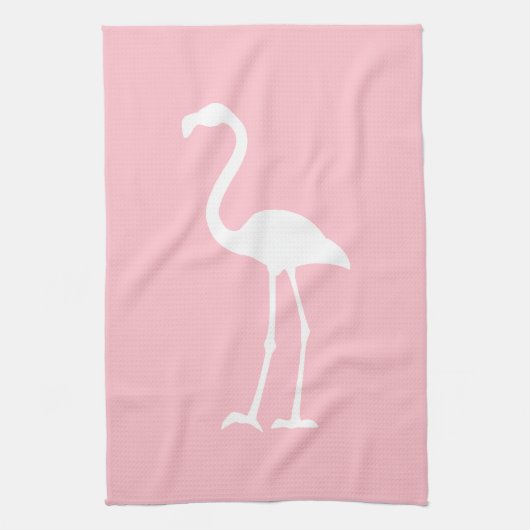 Roze en witte flamingo theedoek (Verticaal)
