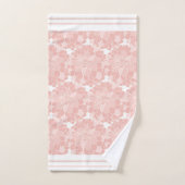 Roze en witte Floral Bad Handdoek (Handdoek)