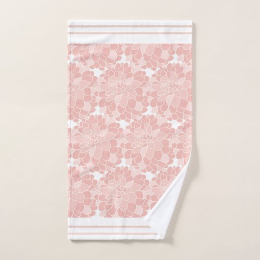 Roze en witte Floral Bad Handdoek (Handdoek)