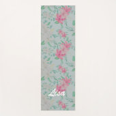 Roze en witte Floral  Yogamat (Voorkant)
