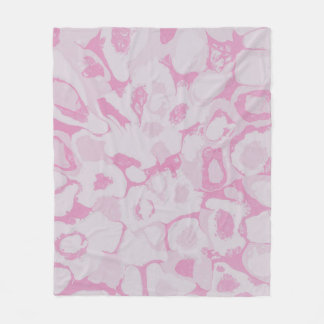 Roze en witte florale textiel fleece deken