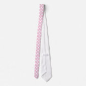 Roze en witte Football Stropdas (Achterkant)