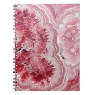 Roze en witte Geode Notitieboek