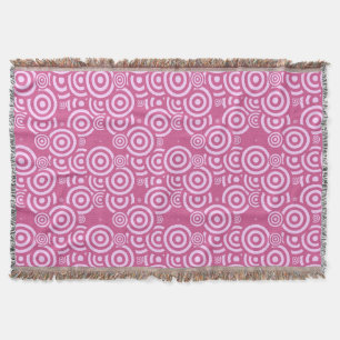 roze en witte geometrische deken