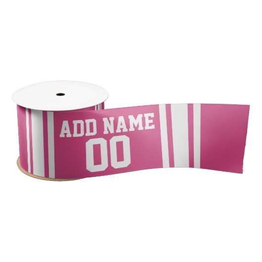 Roze en witte gepersonaliseerde sport Jersey Lint (Spoel)