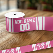 Roze en witte gepersonaliseerde sport Jersey Lint