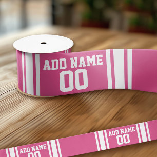 Roze en witte gepersonaliseerde sport Jersey Lint
