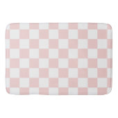Roze en witte geruite badmat (Voorkant)