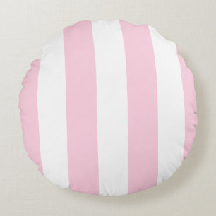 Roze en Witte Gestreepte   Cabana Buitenkussen Rond Kussen