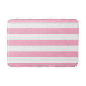 Roze en witte gestripte Bath Mat (Voorkant)
