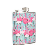 Roze en witte gewassen van vlamingos heupfles (Rechts)