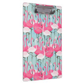 Roze en witte gewassen van vlamingos klembord (Rechts)