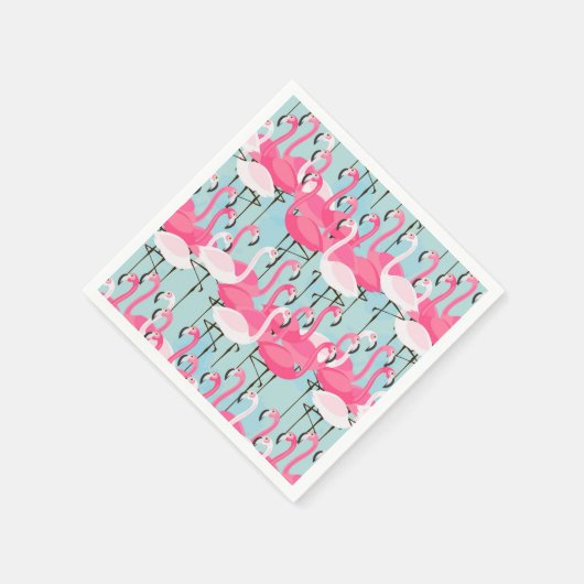 Roze en witte gewassen van vlamingos servet (Hoek)