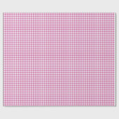 Roze en witte gingham cadeaupapier (Vlak)