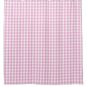 Roze en witte gingham douchegordijn (Voorkant)