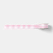 Roze en witte Gingham Grosgrain Lint (Voorkant)