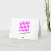 Roze en witte gingham Patroon Kaart (Achterkant)