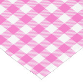 Roze en witte gingham Pset Korte Tafelloper (Hoek)