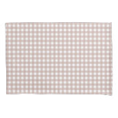 Roze en witte gingham ruitpatroon kussensloop (Voorkant)