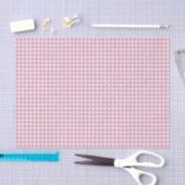 Roze en witte gingham tissuepapier (Craft)
