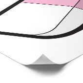 Roze en witte gom poster (Hoek)
