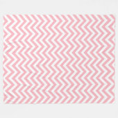 Roze en witte grote Chevron ZigZag Pattern Fleece Deken (Voorkant (Horizontaal))