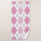 Roze en witte handdoek (Badhanddoek)