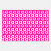 Roze en witte hartpatroon inpakpapier vel (Voorkant 2)