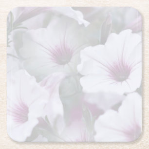 Roze en witte holte vierkante kartonnen onderzetter