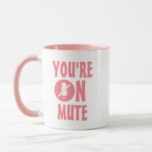 Roze en witte Humor | U bent op een grappig citaat Mok (Links)