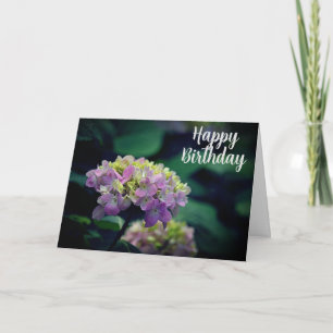 Roze en Witte Hydrangea Tuinbloem Kaart