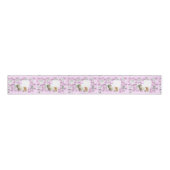 Roze en witte Jubileum Grosgrain Lint (Voorkant)