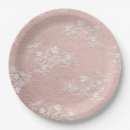 Roze en witte kant Shabby Chic Paper Bord