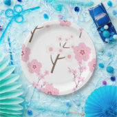 roze en witte kersenbloesems bord (Feest)