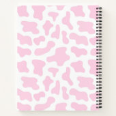 Roze en witte Koe Print Notitieboek (Achterkant)