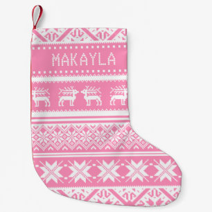 Roze en witte, lelijke kerstkeuken - Jouw naam Kleine Kerstsok