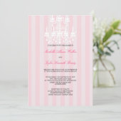 Roze en witte luchters Uitnodiging (Staand voorkant)