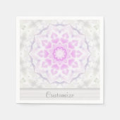 Roze en witte luis Kaleidoscoop Harten Napkins Servetten (Voorkant)