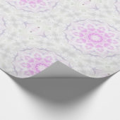 Roze en witte luis Kaleidoscoop Harten paper Cadeaupapier (Hoek)