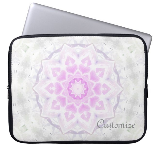 Roze en witte luis Kaleidoscope Harten Sleeve (Voorkant)