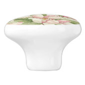  roze en witte Magnolia's Keramische Knop (Zijkant)