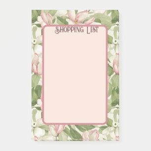 Roze en Witte Magnolia's Winkellijst Post-it® Notes