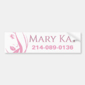 Roze en Witte Makeup Business Bumpersticker (Voorkant)