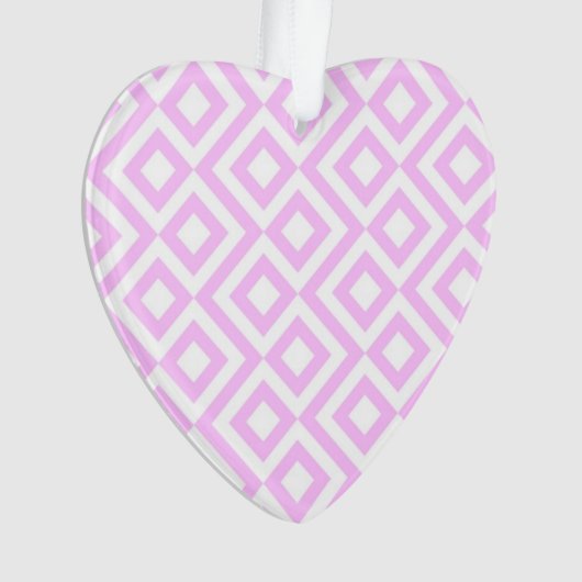 Roze en witte mander ornament (voorkant)